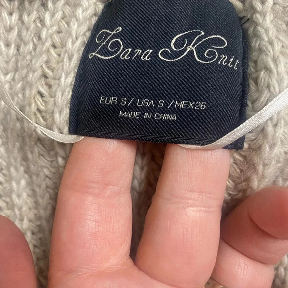 Zara Size Small Knit Fleece Hooded Long Sweater Jacket Wool Toggle Closure - Picture 3 of 6